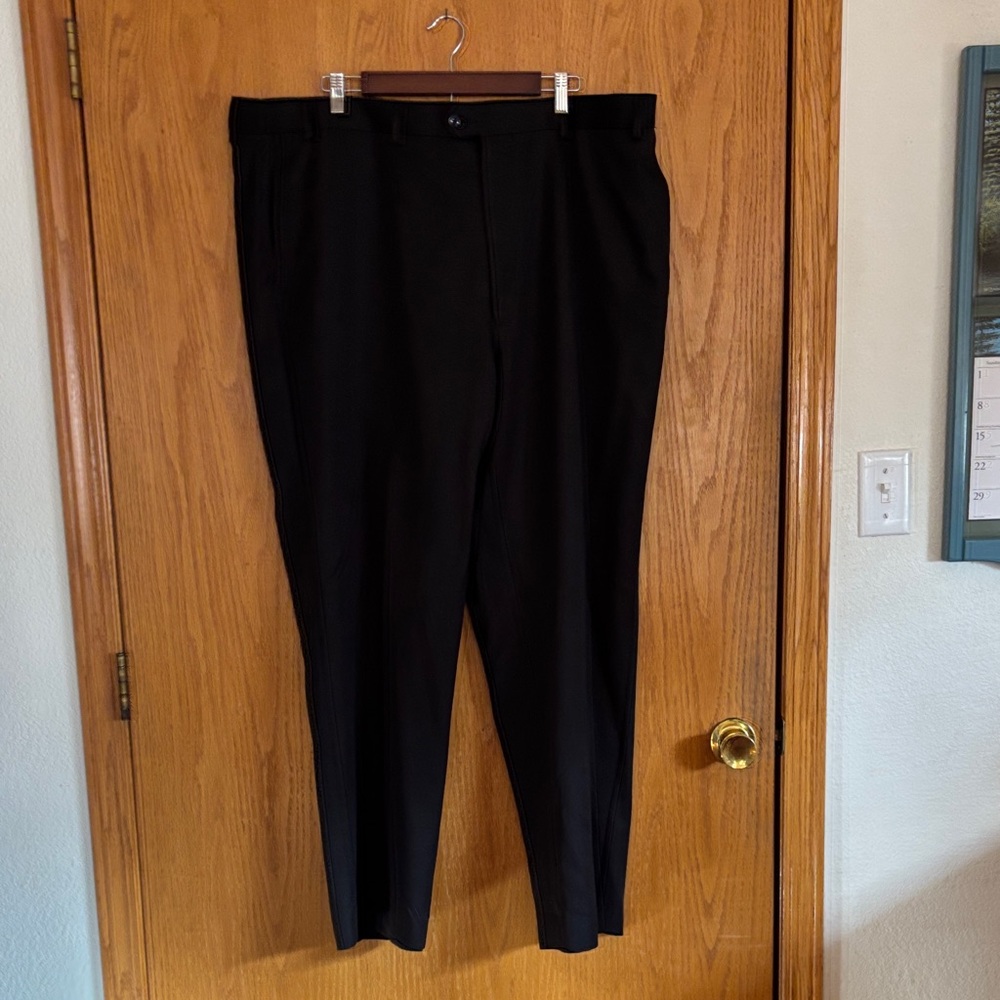 Roundtree & Yorke Black/ dark Gray Men's Dress Pants - Easy Care